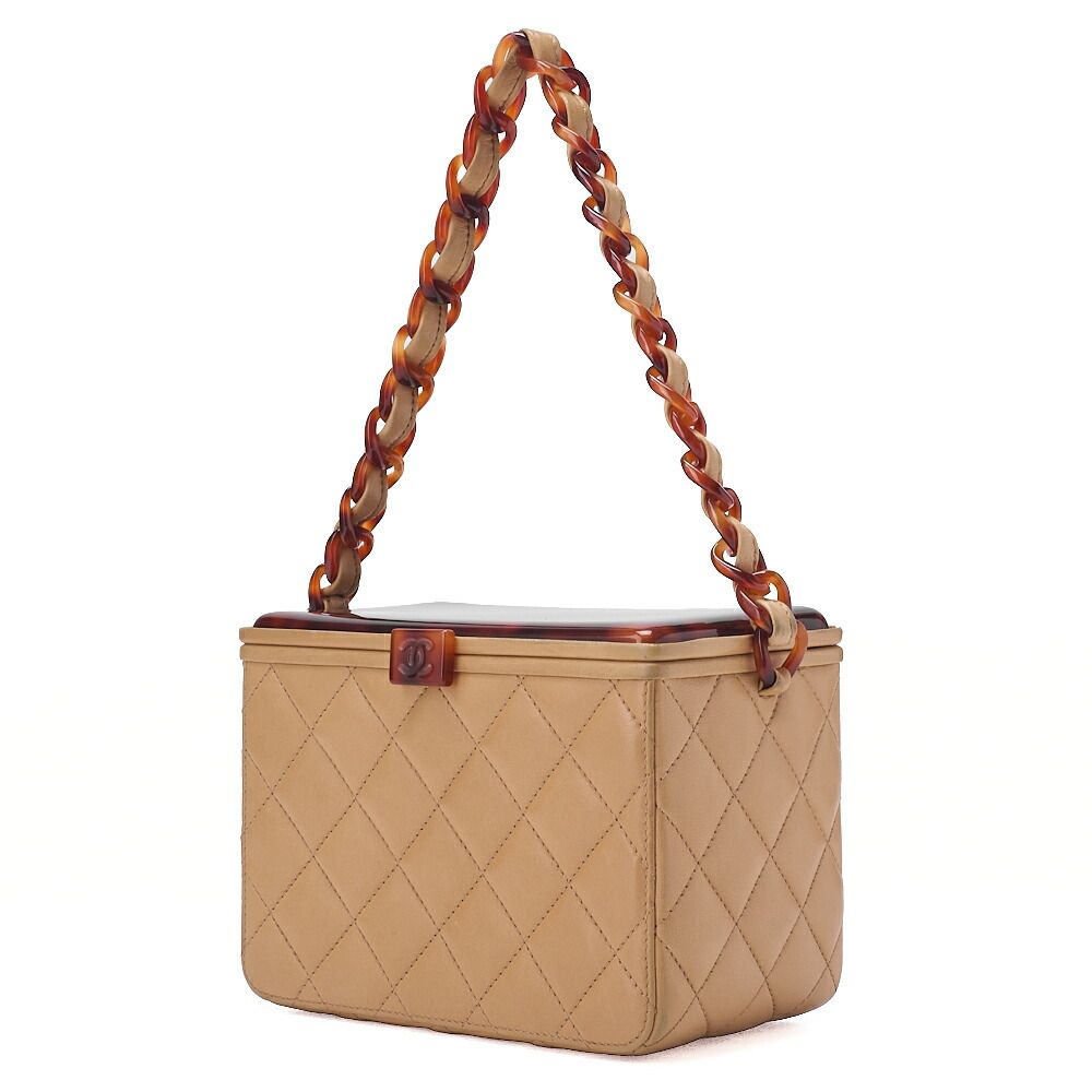 CHANEL シャネル ショルダーバッグ マトラッセ ラムスキン べっ甲柄 プラチェーンショルダー ベージュ ゴールド金具 レディースバッグ ブランド 送料無料