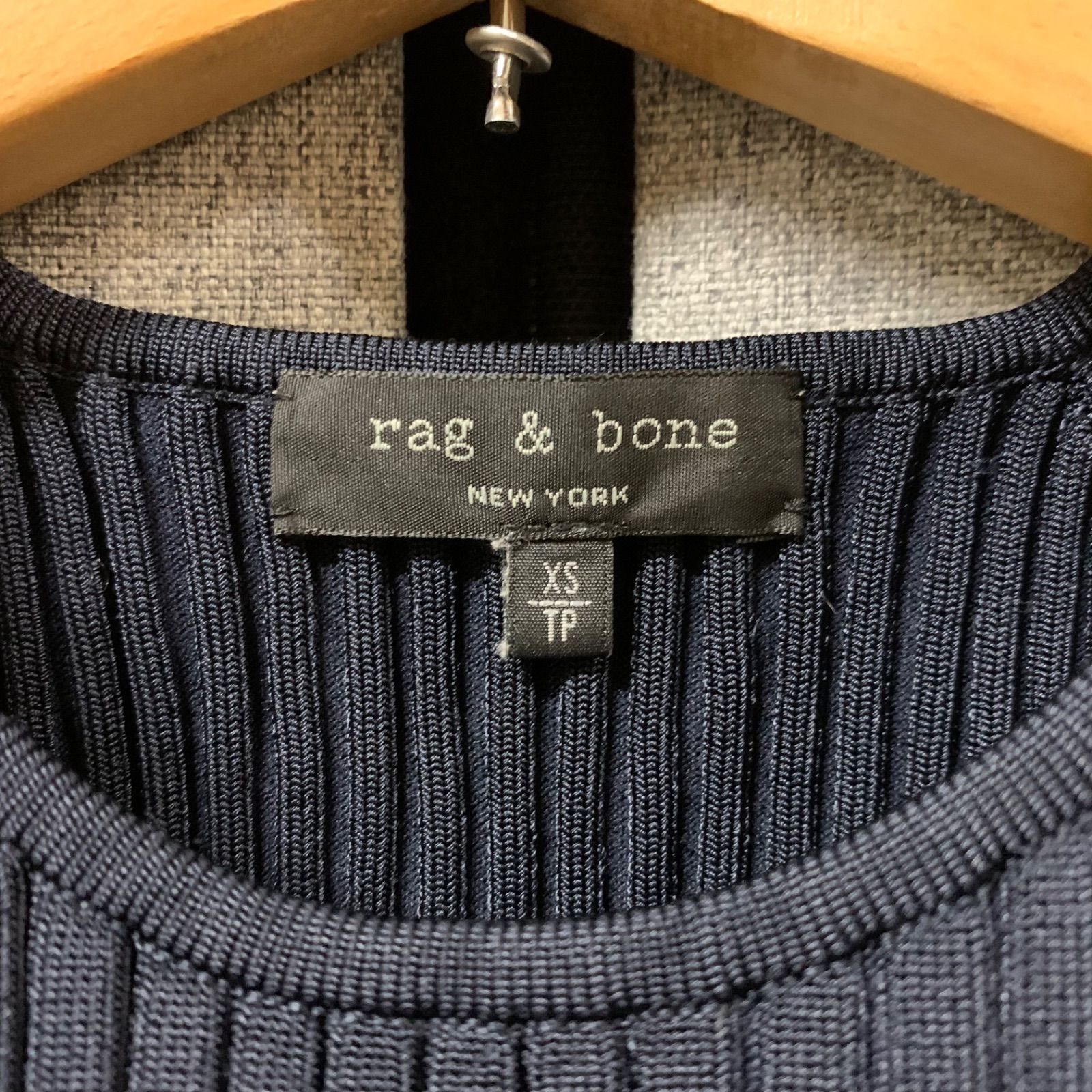 37 rag&bone ラグアンドボーン ノースリーブ ニット ネイビー