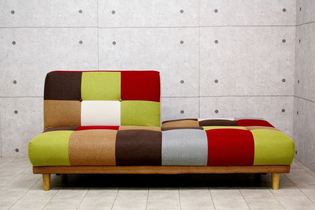 ２人掛 ファブリック ソファベッド カラフル 幅180cm リクライニング セパレート 一人暮らし 二人暮らし DINKS 簡易ベッド NEXPOTALLINN_EU