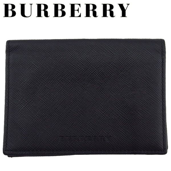 【BIGお買い物ラリー★30%OFFセール中】バーバリー BURBERRY パスケースロゴ ブラック レディース 中古 バーバリー BURBERRY パスケース ロゴ ブラック レディース 中古