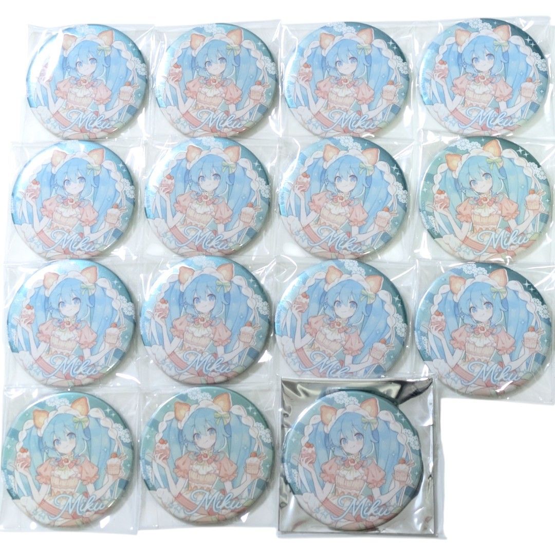初音ミク Culture39 大き目メタリック缶バッジ 2023 4BOX① 39Culture 2023 EXTRA PARTY＆COSPLAY トレーディング 大き目