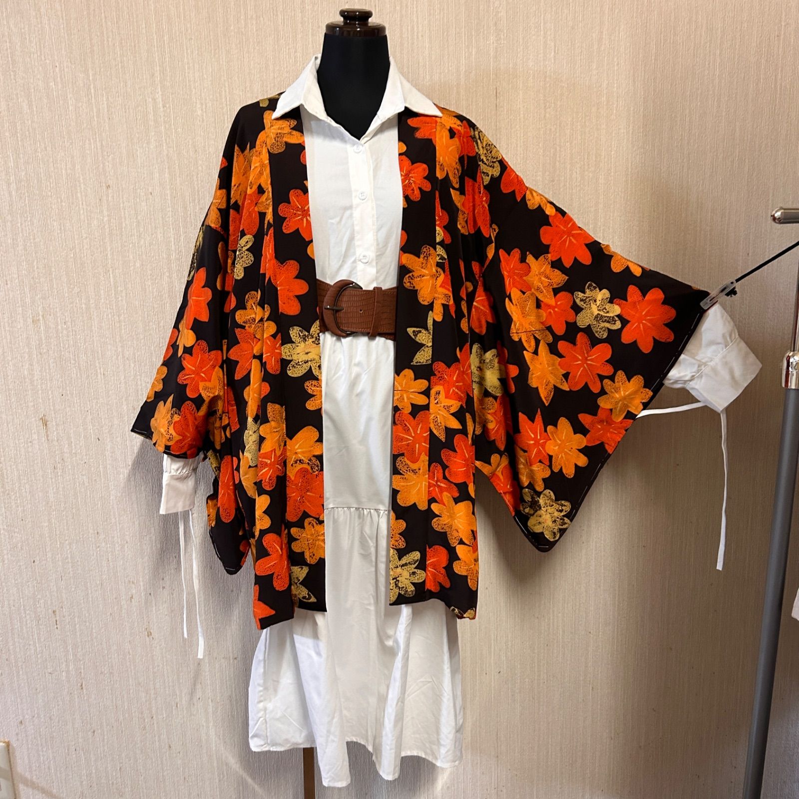 美品 和洋折衷 着物 羽織xワンピース かわいい セットアップ 美品 和洋折衷 着物 羽織xワンピース かわいい セットアップ