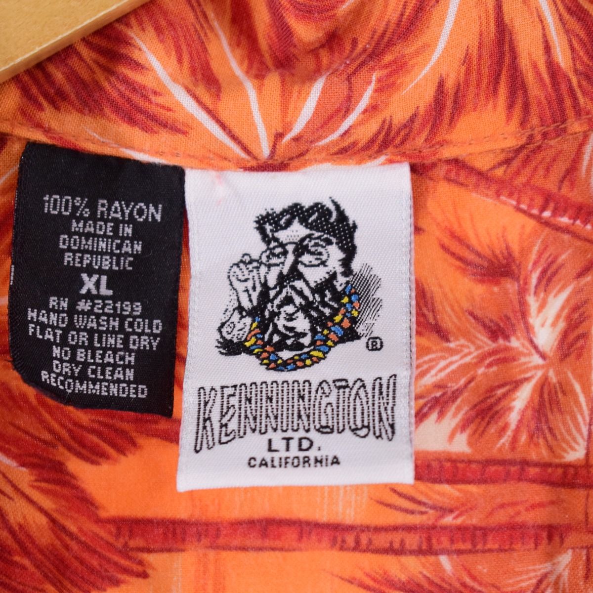 オープンカラー 70年代 KENNINGTON レーヨン ハワイアンアロハシャツ メンズXL ヴィンテージ /eaa320955
