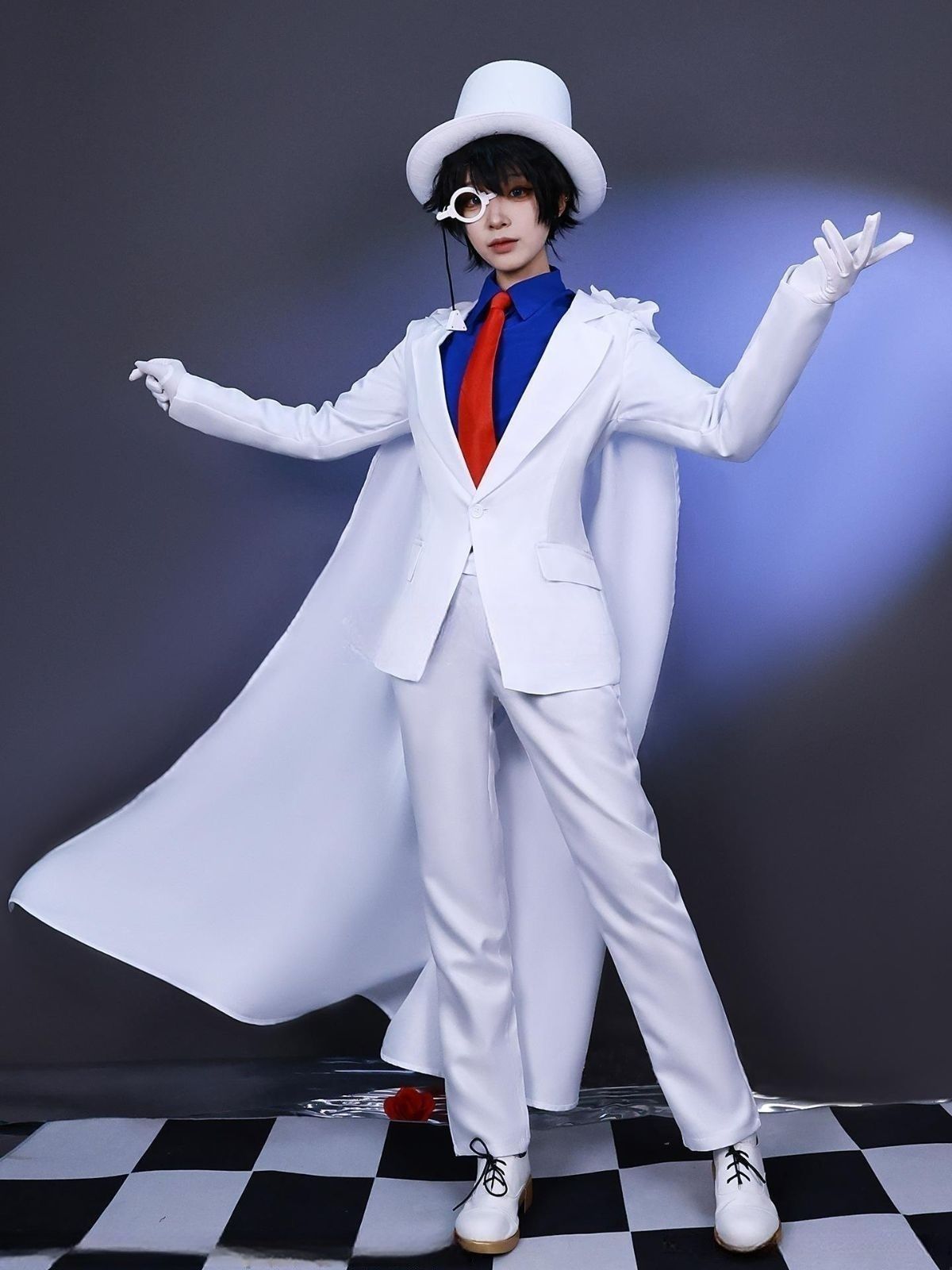 名探偵コナン 怪盗キッド コスプレ衣装 映画版 二次元アニメ衣装 男性用 高品質素材 舞台撮影用 イベント用 ハロウィン プレゼントに最適 キャラクター再現 コスプレ大会 推し活 撮影会用 コスプレイベント ハロウィン衣装 キャラクター衣装 高品質コスチューム