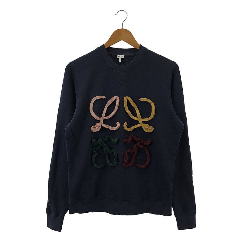 LOEWE 黒 M トレーナー ロエベ スウェット トレーナー ポケット ロゴ