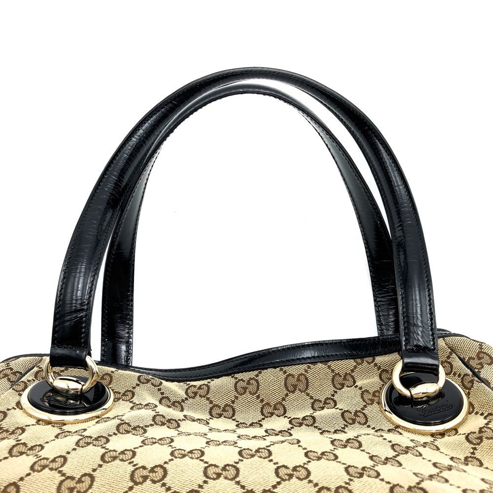 Gucci トートバッグ ベージュ/ブラック GUCCI グッチ 203528 トートバッグ ショルダーバッグ GG