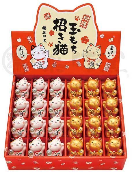 24Pセット）彩絵 玉もち招き猫ディスプレイ アウトレット 7817 ◎2