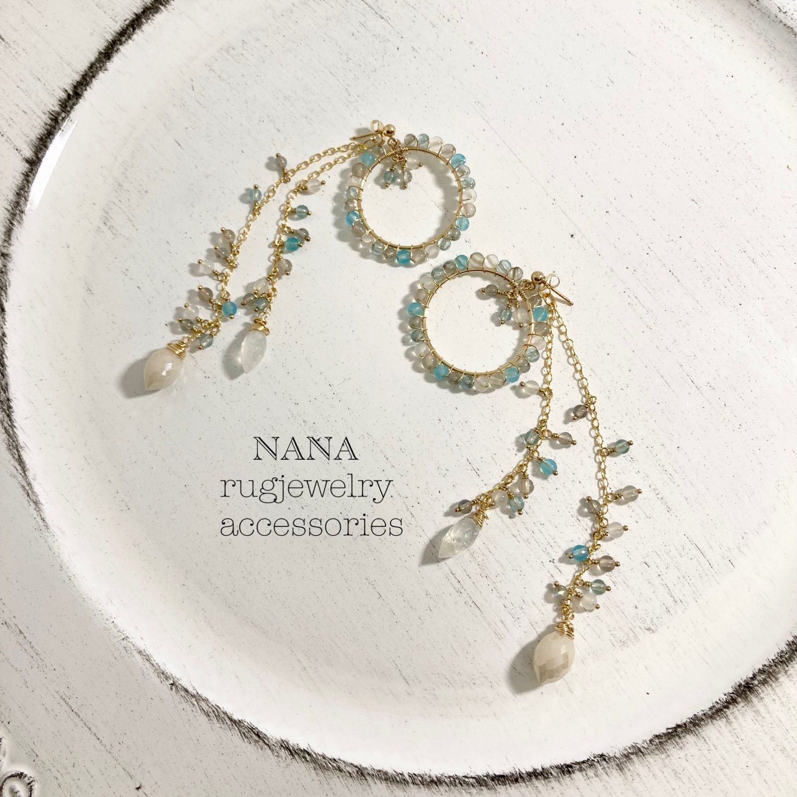 14kgfソフトカラーのラウンドフープスタイルつぶつピアス | ピアス アクセサリー 14K 3&frasl;4フープピアス ハーフハード