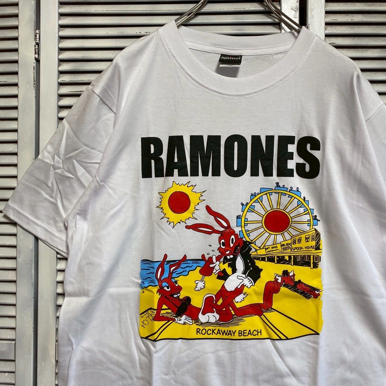 ☆ ラモーンズ RAMONES T 白 バンド ミュージック ロック ツアー