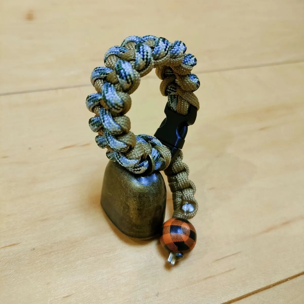 【31.8mm】自転車用ベル(熊鈴)トレンディベル【カモフラ×サンド】No.10