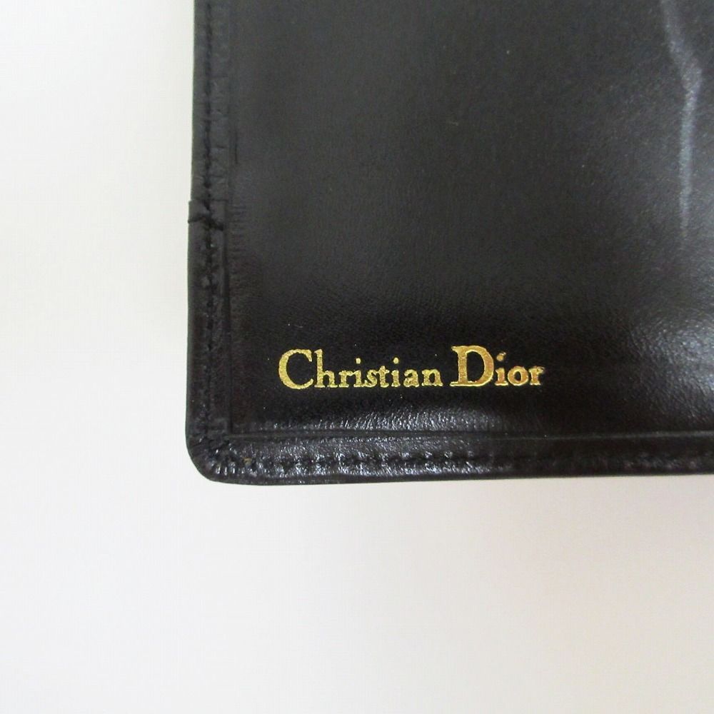 新品未使用クリスチャンルディオール 折り長財布 シボ革 ロゴ金具 ブラック バイセル公式】クリスチャンディオール ロゴ 二つ折り 長財布