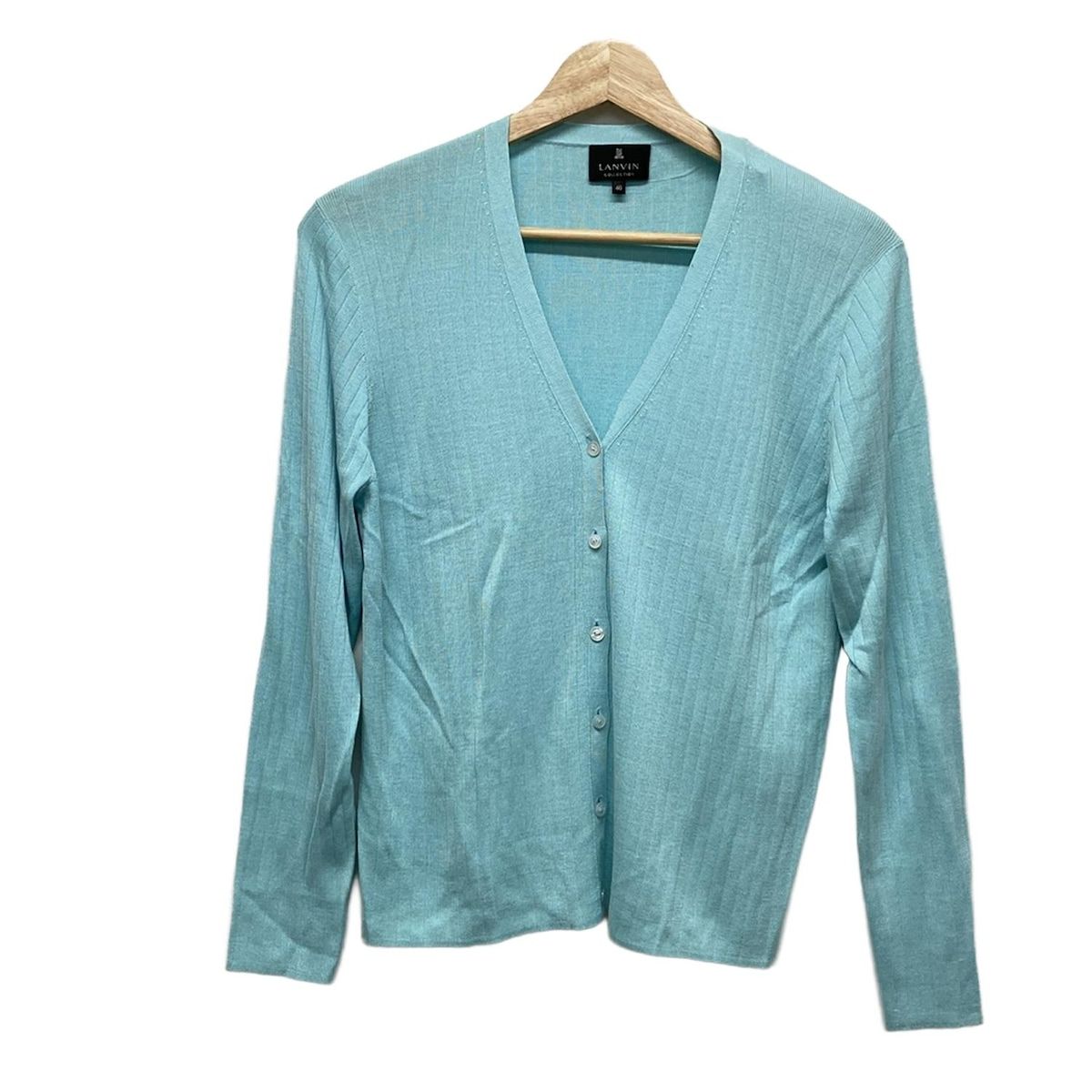 LANVIN COLLECTION ランバン カーディガン サイズ40 M レディース - ライトブルー 長袖