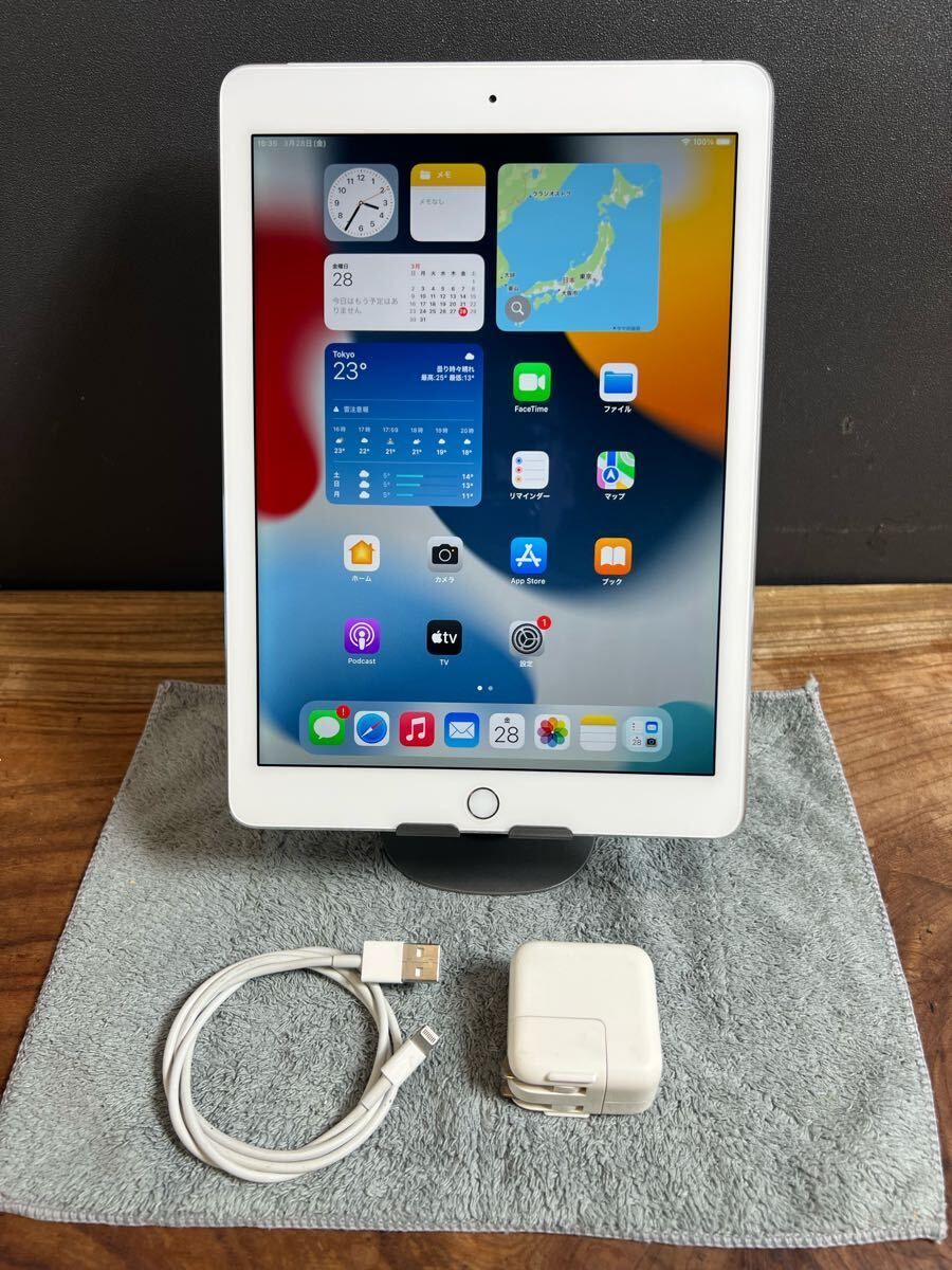 美品 iPad Air2 16GB Cellular シルバー バッテリー96% 美品 iPad Air2