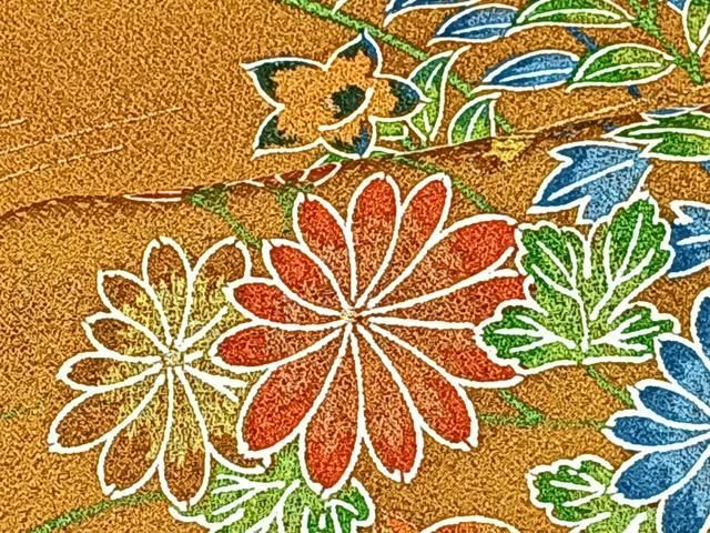 平和屋着物○上質な小紋 作家物 舞花文 寿光織 正絹 逸品 AAAZ7176ck