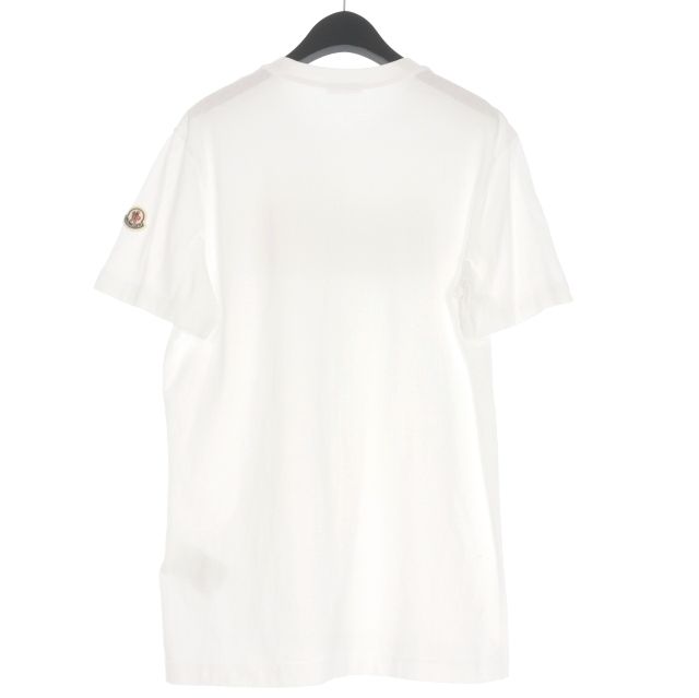 MONCLER ホワイト Tシャツ トリコロール Moncler Tri Colour White T Shirt | K20918C0002289AJS034