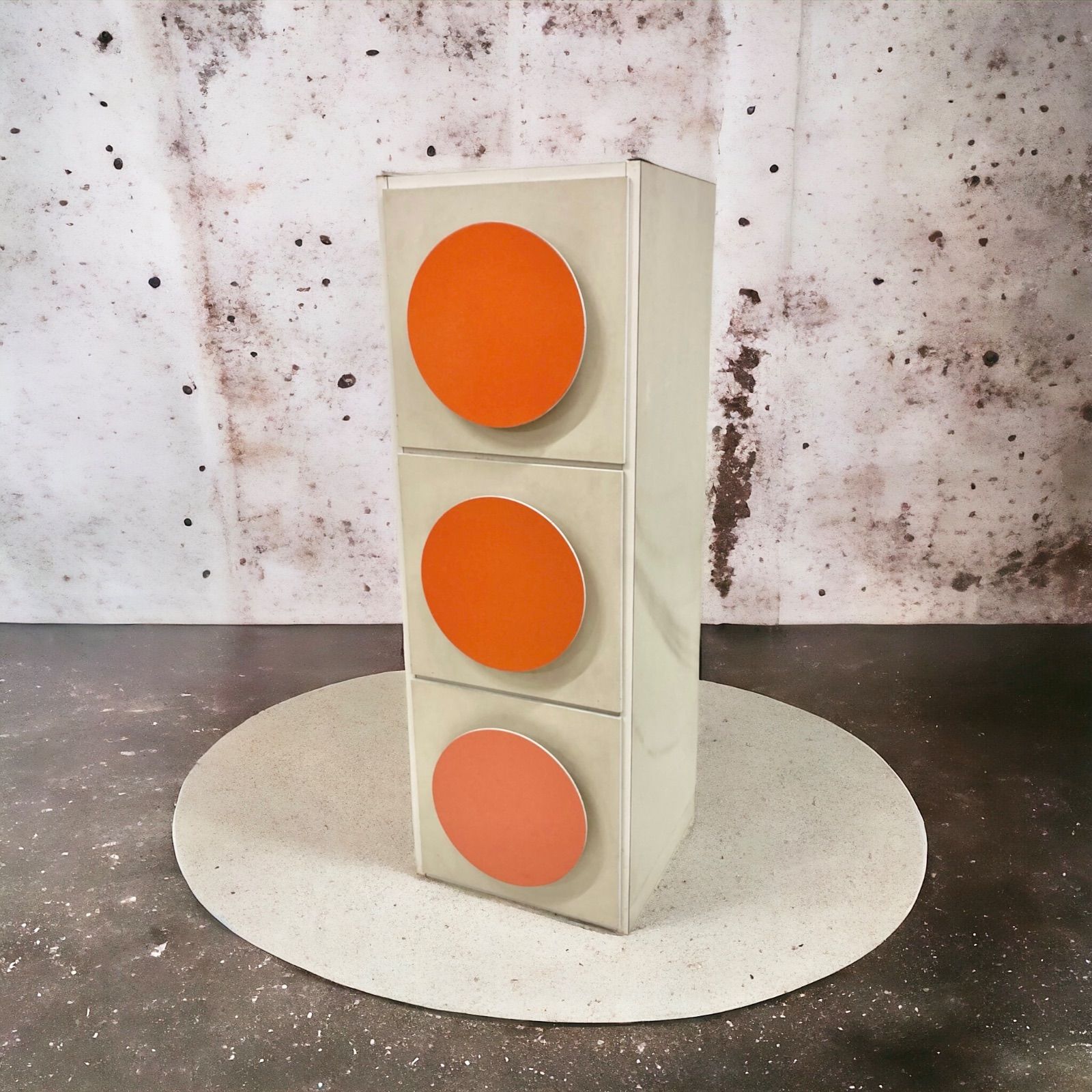 vintage circle design cabinet ヴィンテージ スペースエイジ チェスト レトロ ポップ 引き出しラック 棚 昭和 -  メルカリ