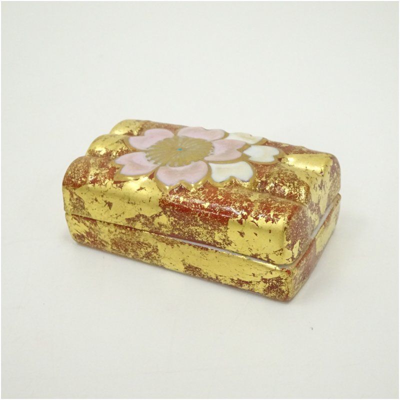 京焼 高野昭阿弥造 花筏香合（共箱） 茶道具 茶道 香道 香道具