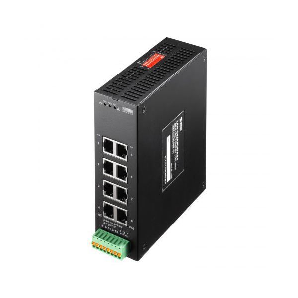 サンワサプライ 産業用ギガビット対応PoEスイッチングハブ IEEE802.3bt|8ポート LAN-GIGAPOEFA84