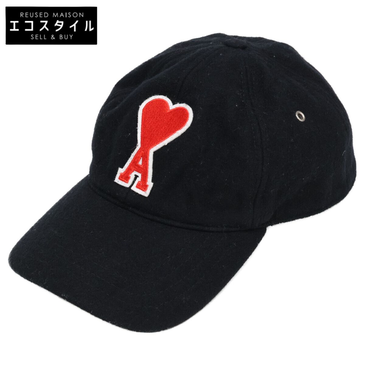 AMI PARIS アミパリス 正規 H18A210 ロゴ ウール キャップ|