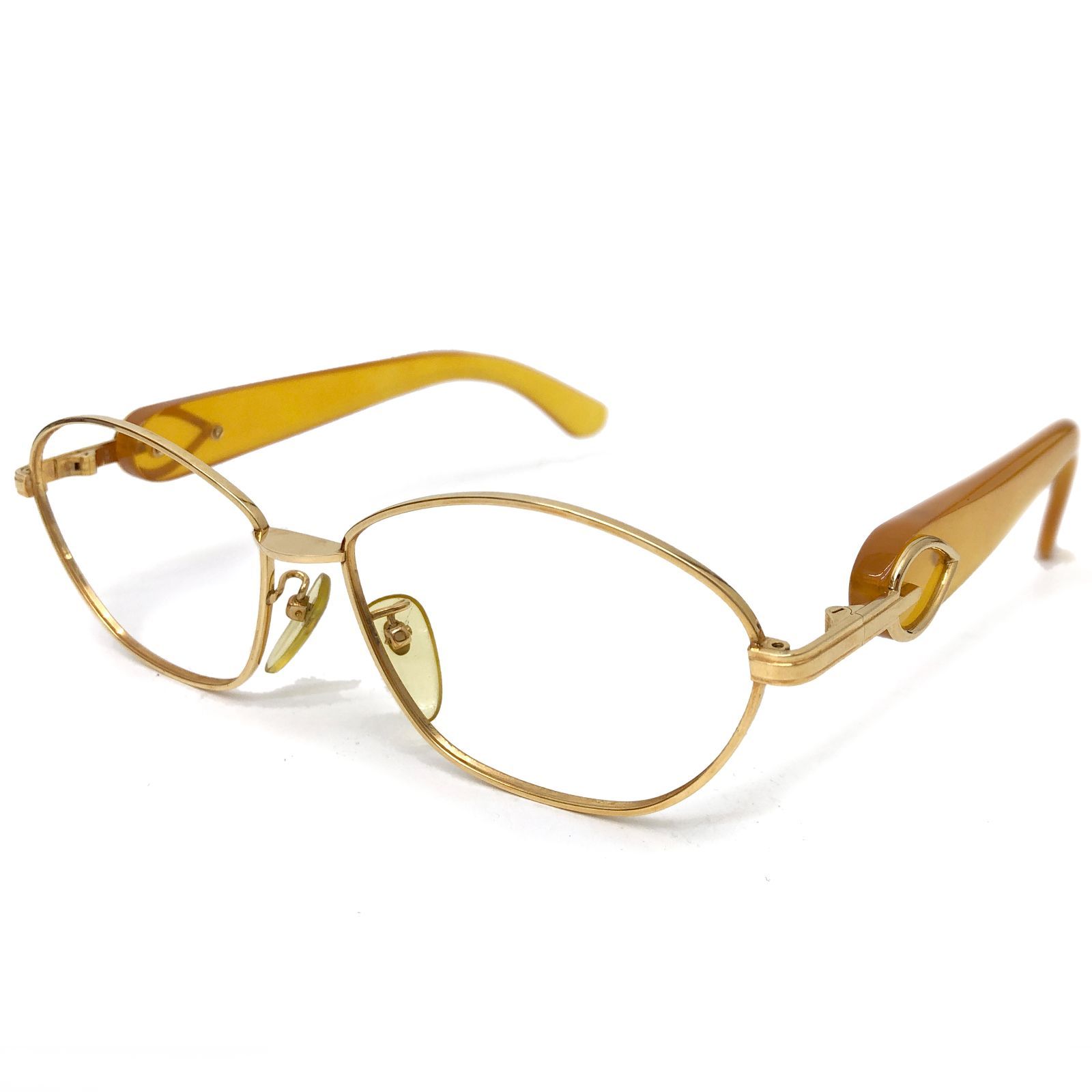 K18 べっ甲 メガネフレーム レンズなし 34.0g ソーティング付き