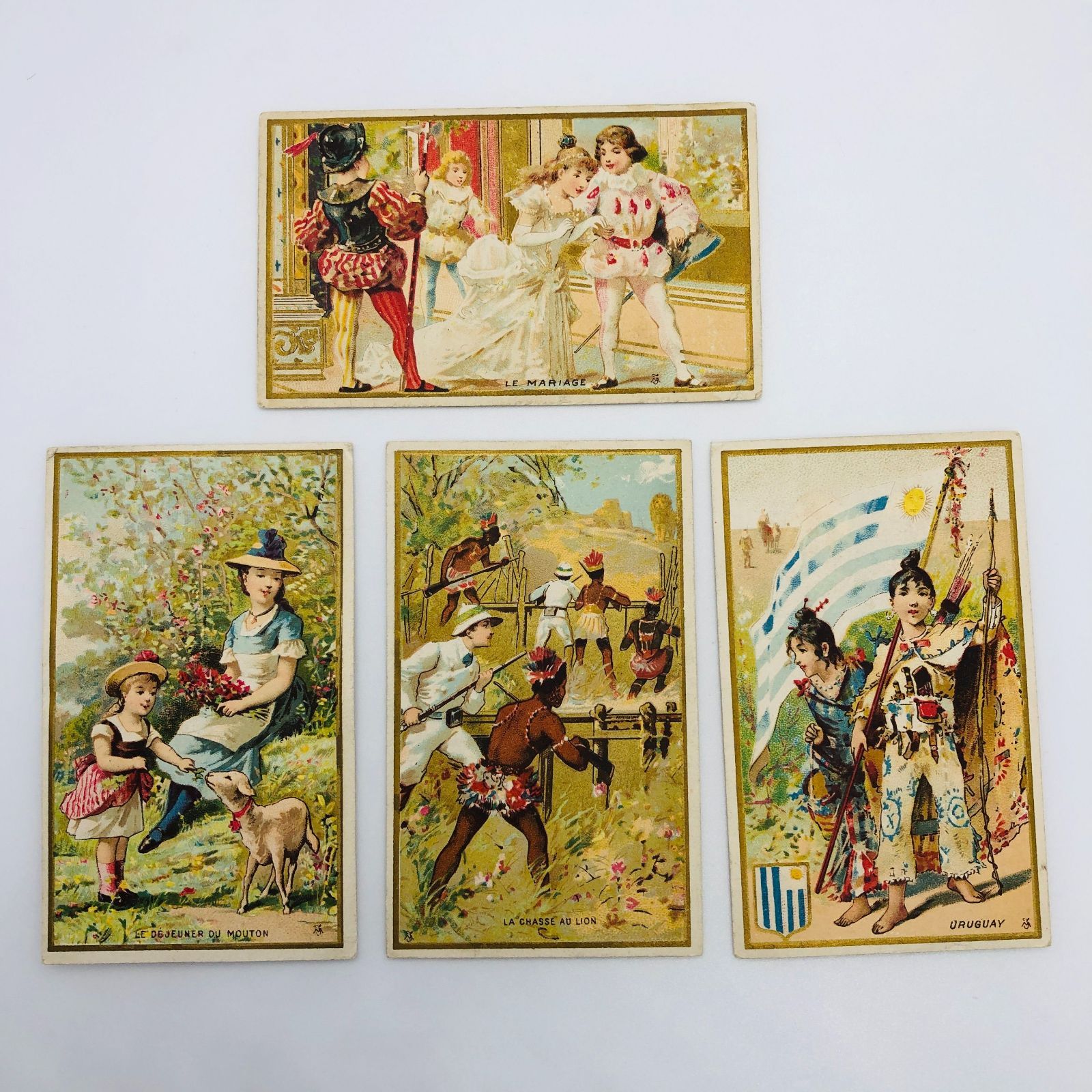 まとめ売り クロモカード ジャンクジャーナル フランス アンティーク 4枚セット! まとめ 】クロモカード フランス アンティーク