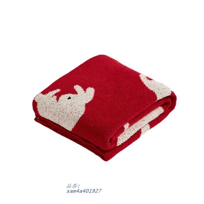 キャラクター うさぎのブランケットニットブランケット昼寝オフィスソファカジュアルブランケットマフラー