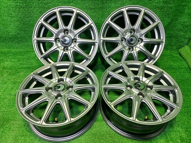 AMA ｳﾞｨｯﾂ ホイール アルミ ガンメタ 14インチ 5.5J 4穴 4本 100 38