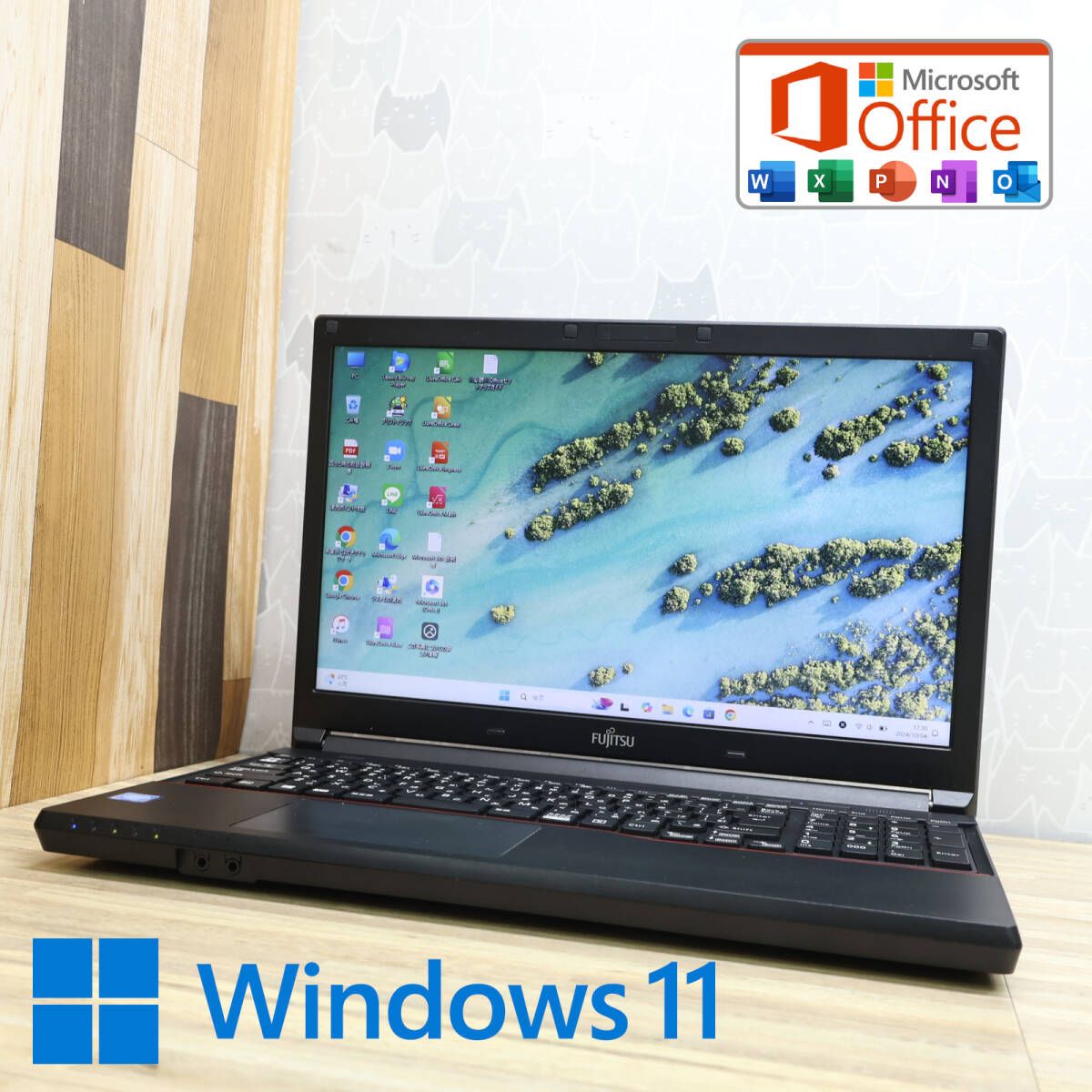 PC 500GBA574/MW Bluetooth Celeron 2950M Win11 MS Office 品 ノートPCP76932