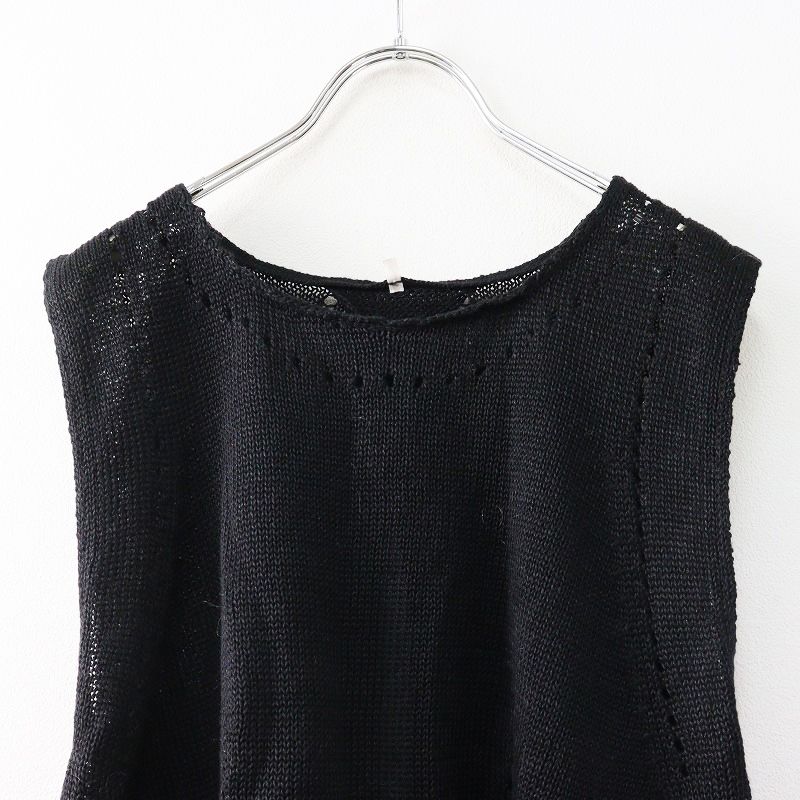 ニットベスト F｜ブラック