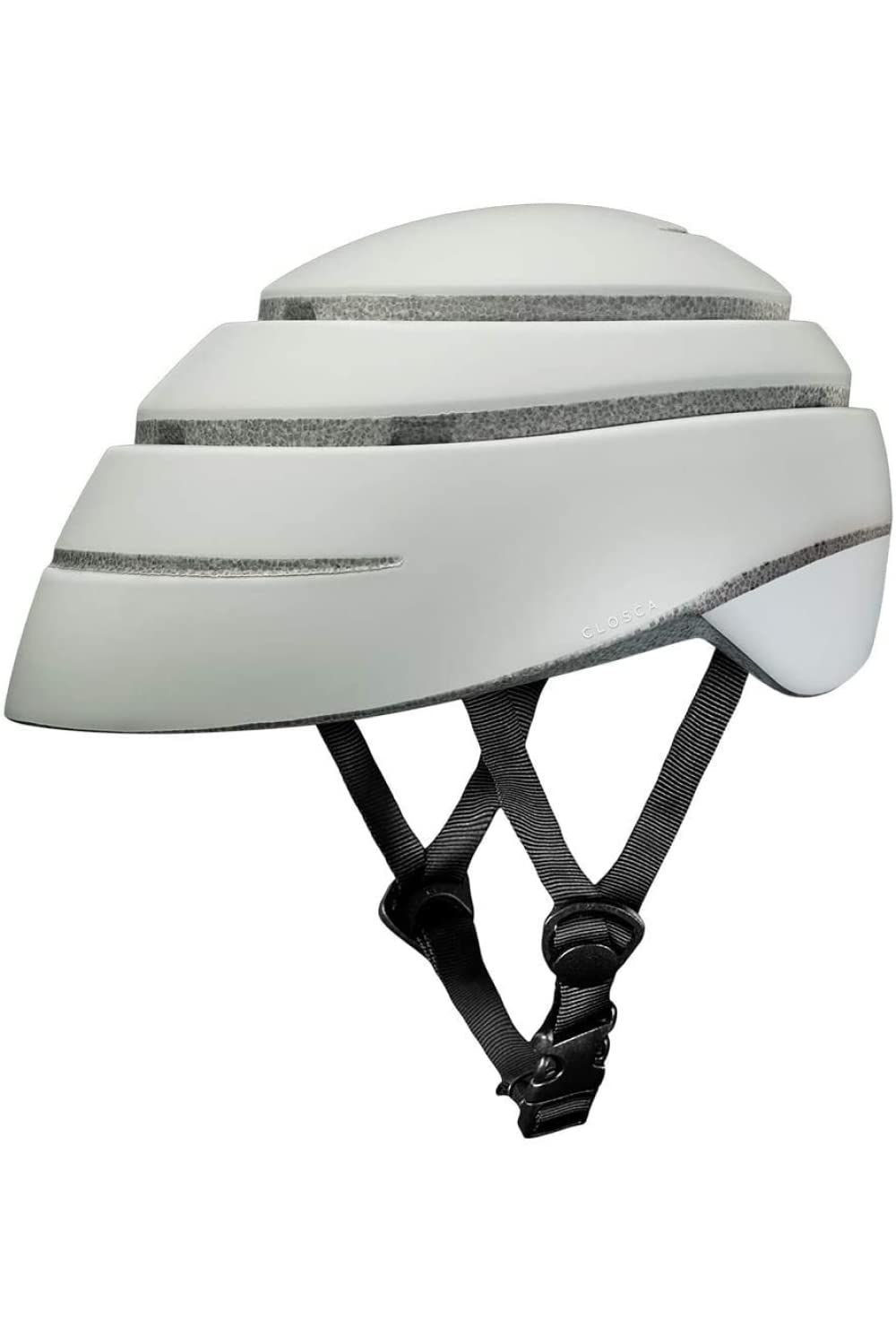 Closca ループ 自転車ヘルメット大人用 半分に折りたたみ 男女兼用 軽量 持ち運び バッグに収納 おしゃれ 街乗り 通勤 サイクリング 正規輸入品 パール ホワイト L