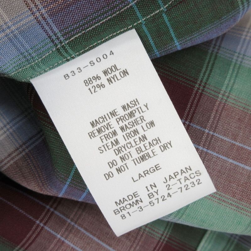 新品未使用 BROWN by 2-tacs オープンカラー シャツ M BROWN by 2-tacs OPEN COLLAR [ORANGE]