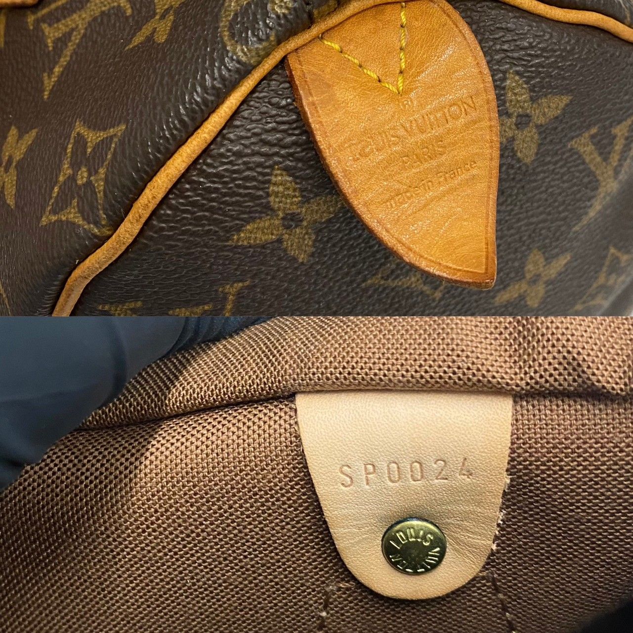 極 美品 LOUIS VUITTON ルイヴィトン スピーディ 25 モノグラム レザー