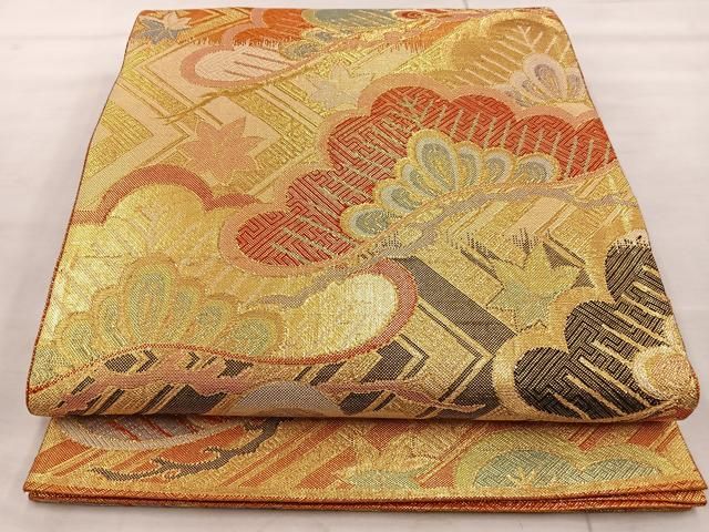 平和屋着物○アンティーク 大正ロマン 色留袖 結び紐花文 金彩 正絹