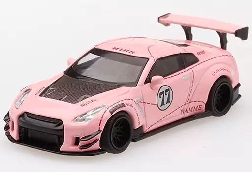 ミニカー 1 64 LB WORKS Nissan GT-R R35 タイプ2 リアウイング バージョン3 右ハンドル ピンクピッグ MINI GTシリーズ MGT00076-R