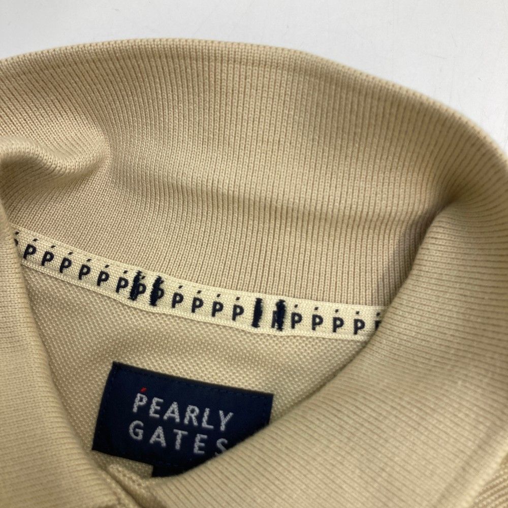 サイズ：1 PEARLY GATES パーリーゲイツ 半袖ポロシャツ ベージュ系