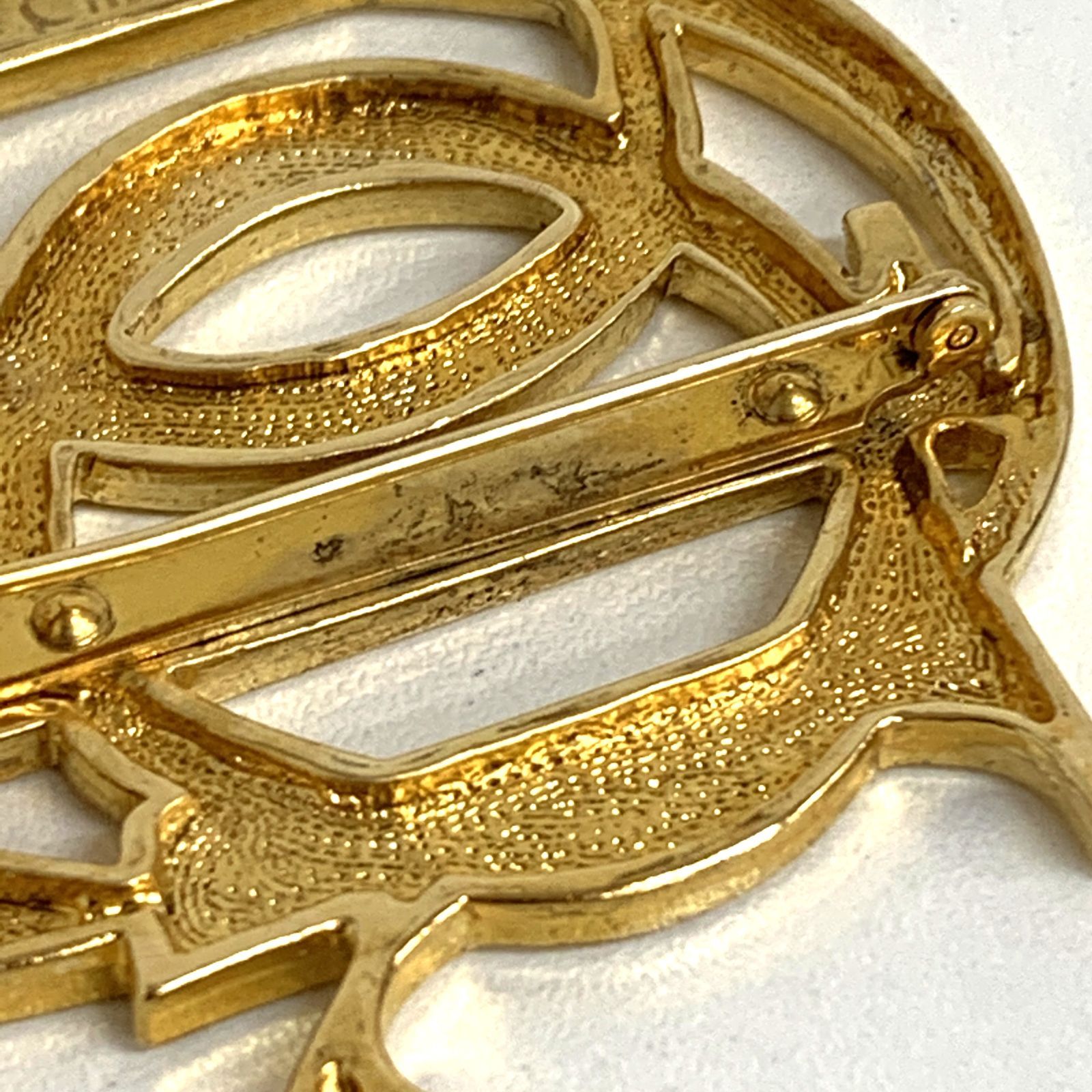 中古品】Christian Dior クリスチャン ディオール ロゴ ピンブローチ