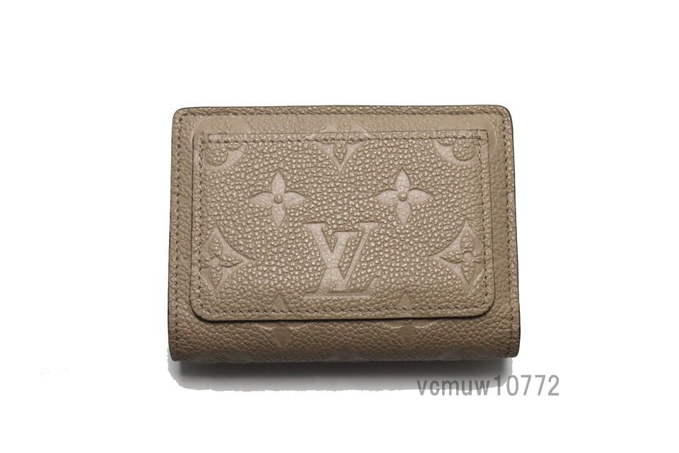 RFIDタグ近年希少美中古■LOUIS VUITTON モノグラムアンプラント ポルトフォイユクレア レザー 2つ折り財布 ルイヴィトン■0725uo1358-7K