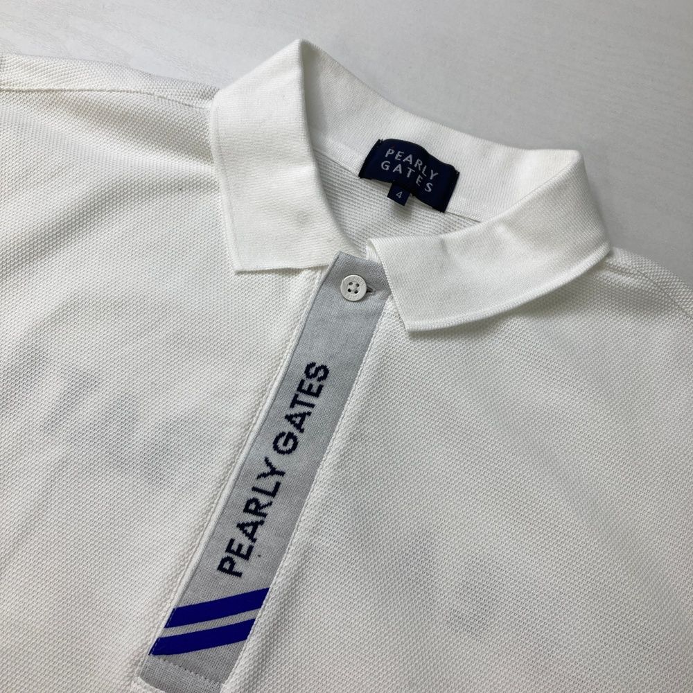 サイズ：4 PEARLY GATES パーリーゲイツ 半袖ポロシャツ ホワイト系