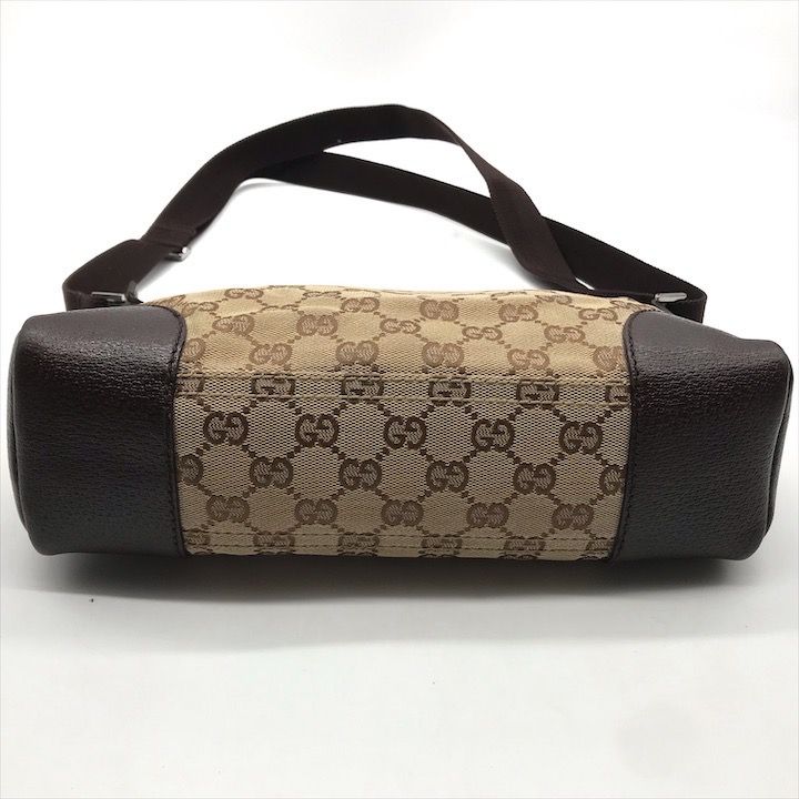 美品 GUCCI グッチ GGキャンバス ショルダー バッグ 斜め掛け レザー ブラウン レディース k2899 美品 GUCCI グッチ GGキャンバス ショルダー バッグ 斜め掛け レザー