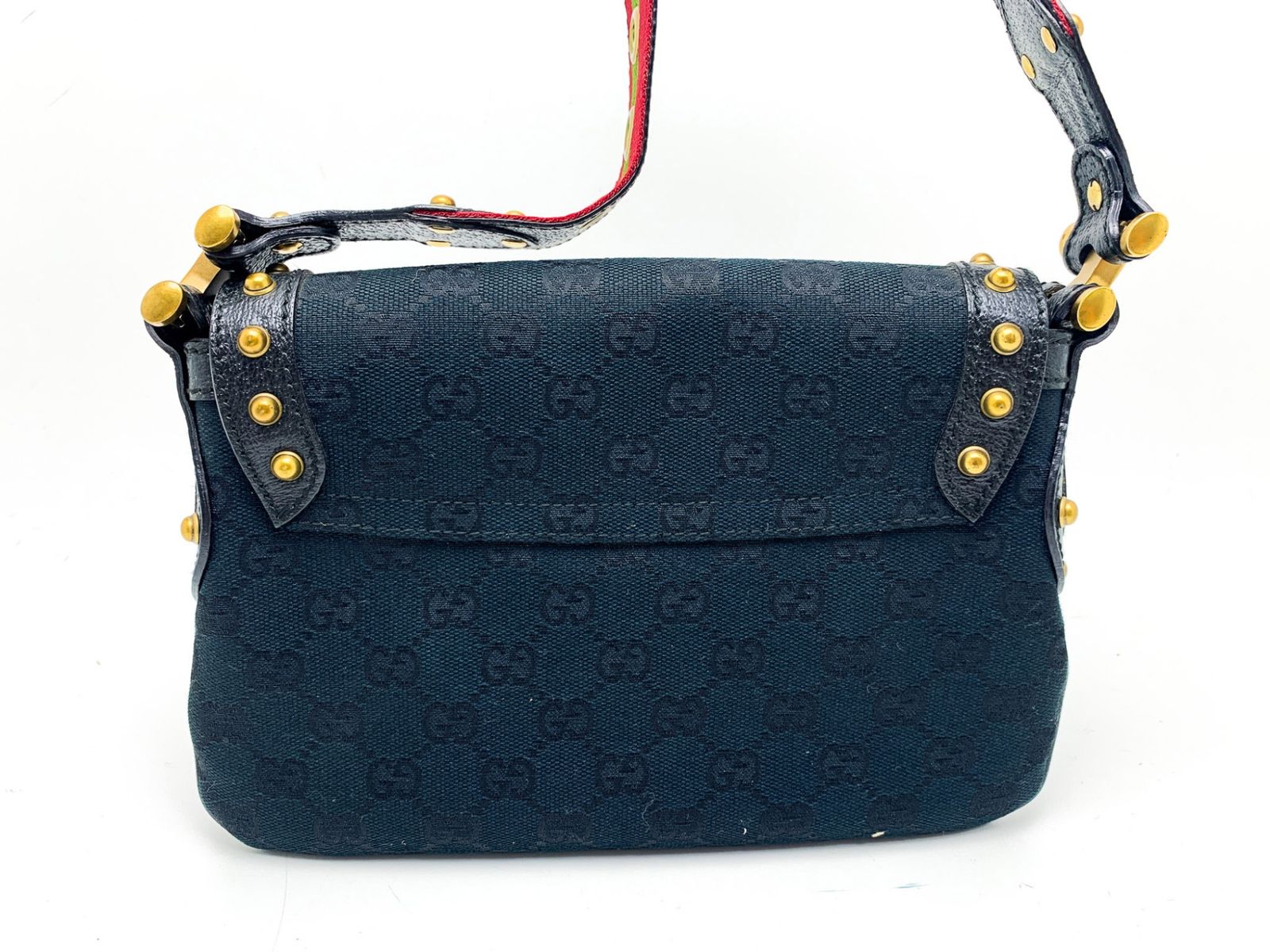 GUCCI グッチ 144190 シェリーライン GGキャンバス 黒 ブラック ホース  