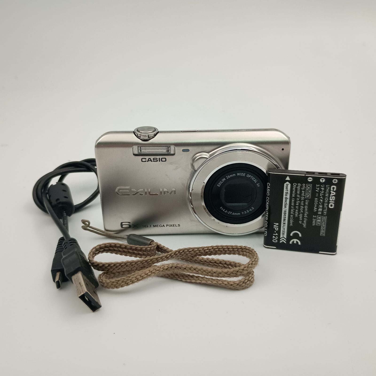カシオ デジカメ シルバー EX-ZS26 通電動作確認済み CASIO EXILIM EX-ZS26 Compact DIGITAL Camera SILVER シルバー