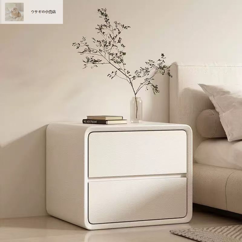 収納 キャビネット ベッド サイドテーブル チェスト ２段 幅40cm おしゃれ かわいい インテリア ロー 低め コンパクト 箪笥 たんす ナイトテーブル ホワイト 白 寝室 リビング 8-14