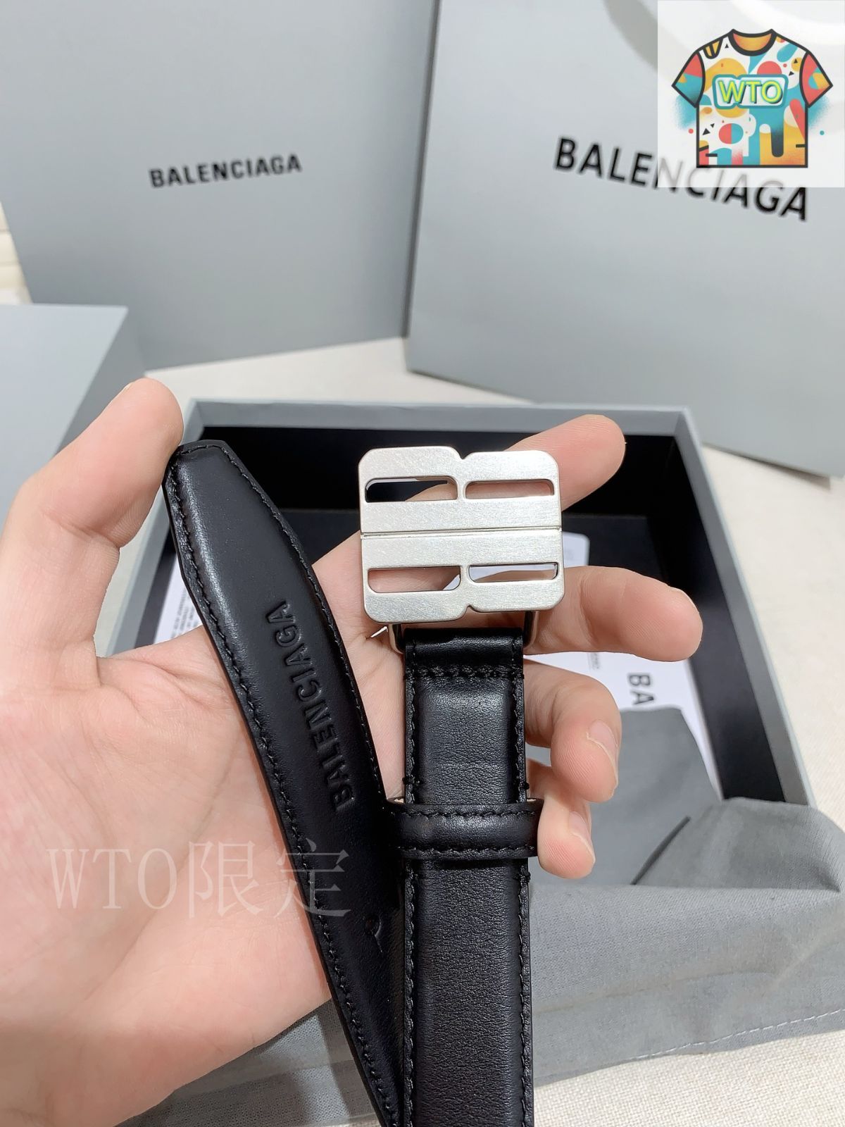 BALENCIAGA　革ベルト 今日特価】Balenciaga 新款レザーベルト - メルカリ