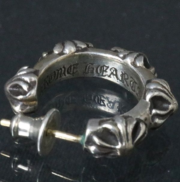 クロムハーツ クロスバンド フープ ピアス シルバー SV925 片耳キャッチ無 楽天市場】【CHROME HEARTS クロムハーツ】CH Cross Band Hoop