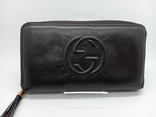 GUCCI ソーホー 308280.534041 ラウンドファスナー長財布 ブラック 大きめ