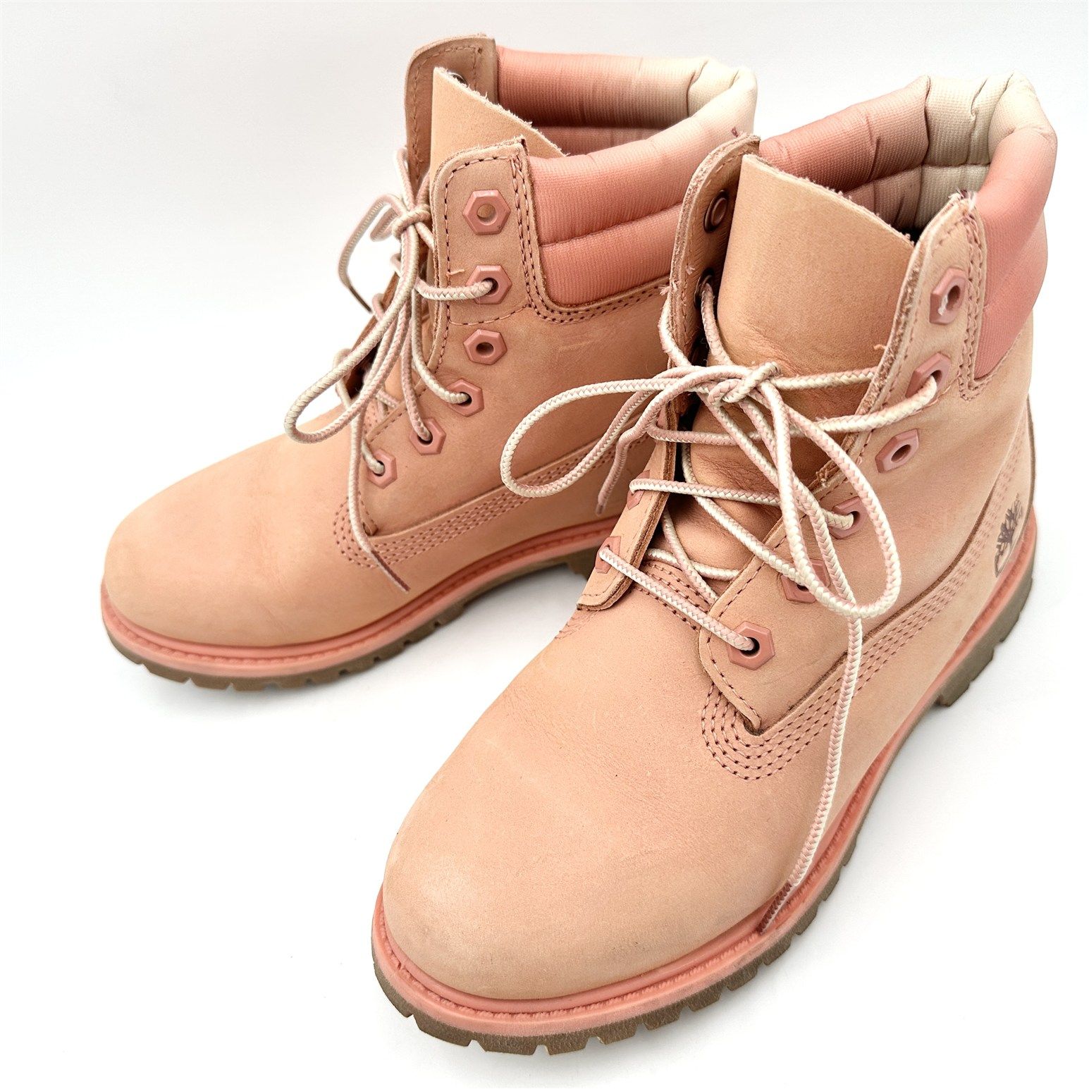 激 Timberland ワークブーツ 防水 レースアップ ピンク 1721T