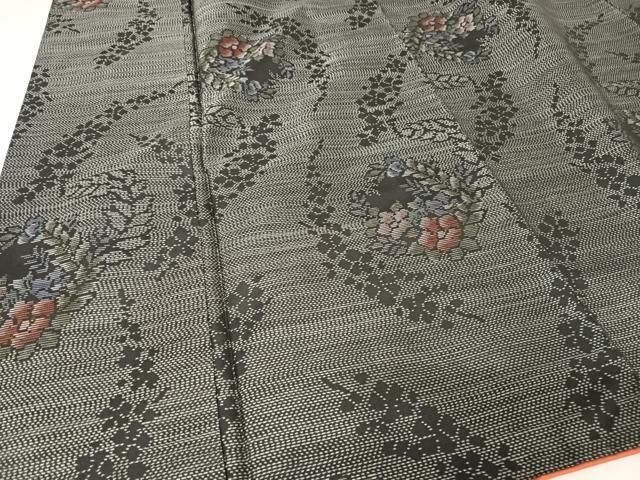 平和屋着物○本場大島紬 草花文 黒地 正絹 逸品 AAAZ3192np - メルカリ