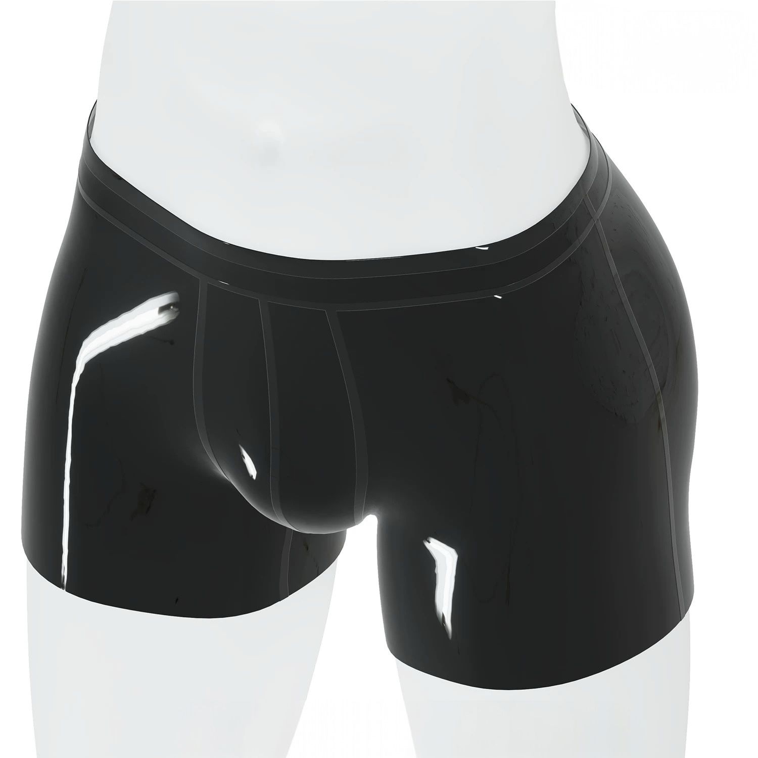  ラテックス製 メンズ タイツ パンツ ショーツ 立体 ボクサー 黑 M L セクシー ボクサーパンツ 下着 アンダーウェア