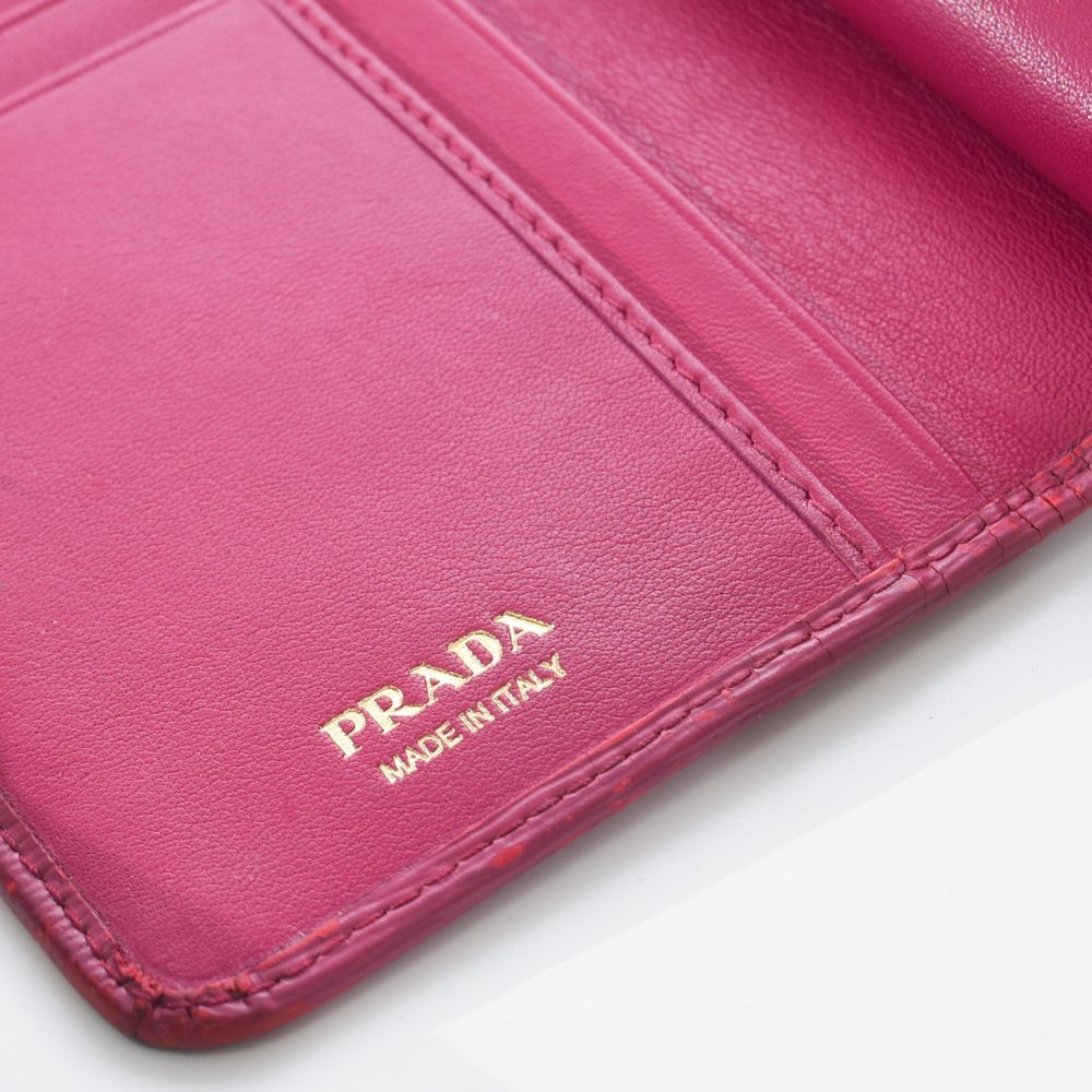 中古USED PRADA 財布 1ML225 VITELLOMOVE ピンク 252587592