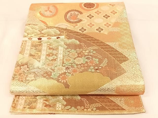 平和屋着物◎佐賀錦 六通柄袋帯 九百錦 地紙花